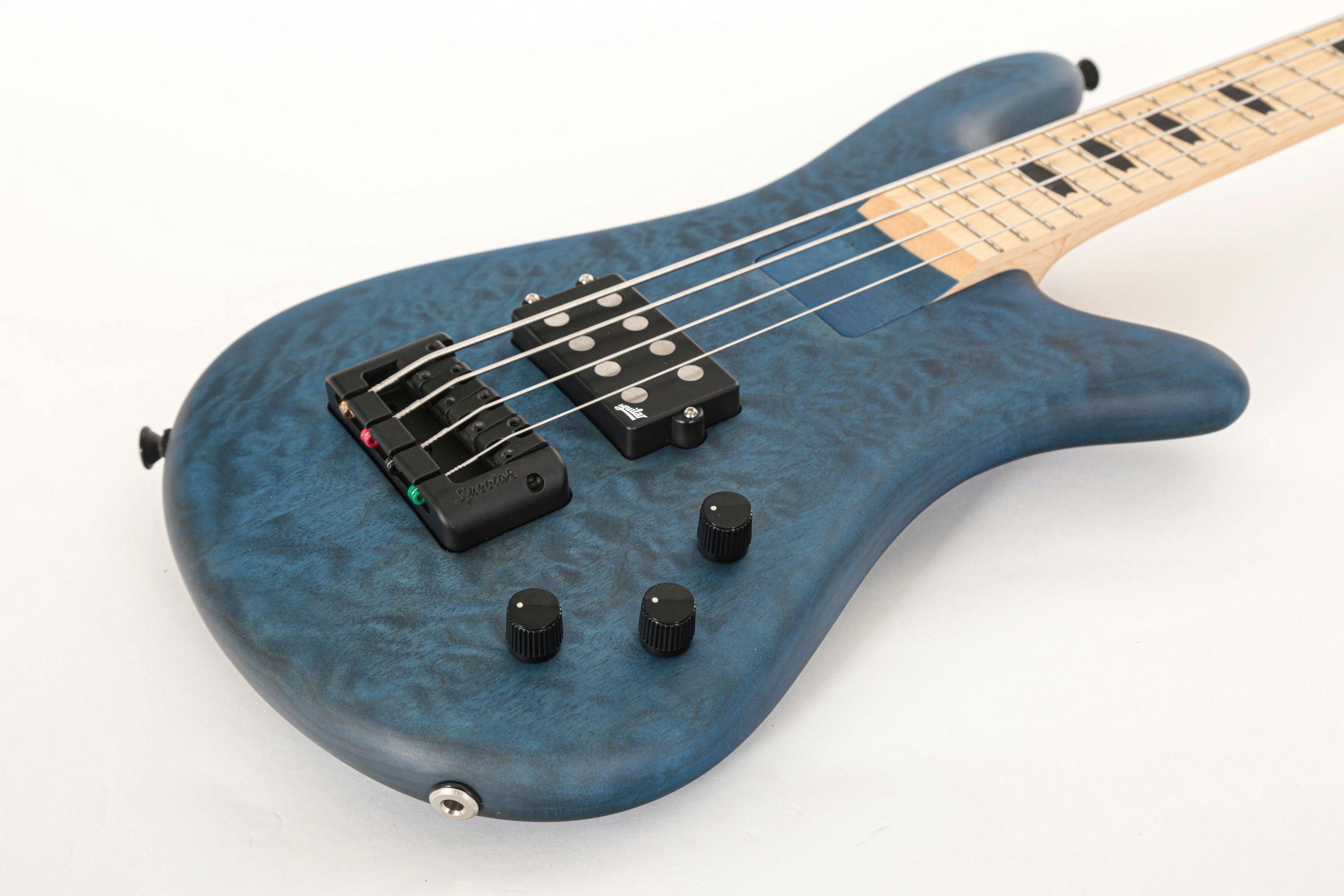 Spector Bass Rebop 4 MM In Trans Blue Stain Matte With Aguilar